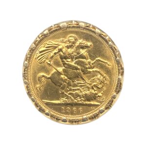 1966 Full Sovereign ring in 9K and 22K Yellow Gold