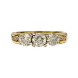 Diamond 1.00ct Ring in 18K White and Yellow Gold