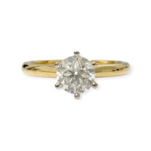 Diamond 1.03ct Ring in 18K White and Yellow Gold