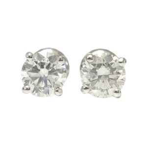 Diamond 1.03ct Earrings In 14K White Gold