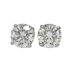 Lab-Grown Diamond 2.10CT Earrings In 14K White Gold