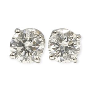 Diamond 1.48ct Earrings in 14k White Gold