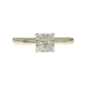 Diamond 0.20ct Ring In 10K White Gold