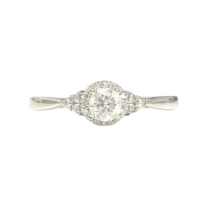 Diamond 0.33ct Ring In 9K White Gold