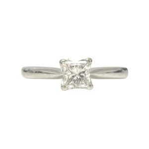 Diamond 0.53ct Ring In 18K White Gold