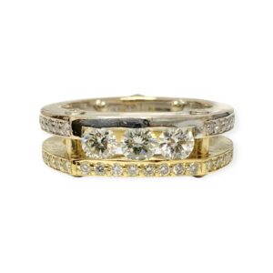 Diamond 1.53ct Ring in 18K Yellow and White Gold