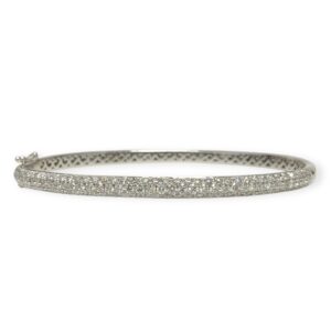 17cm Diamond 2.12ct Bangle in 14K White Gold