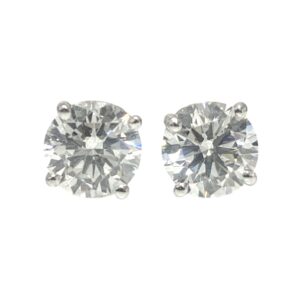 Lab-Grown Diamond 2.05CT Earrings In 14K White Gold