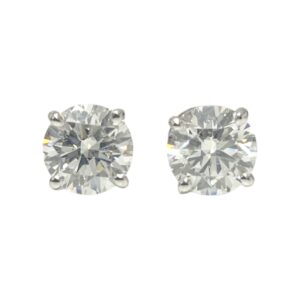 Lab-Grown Diamond 2.08CT Earrings In 14K White Gold