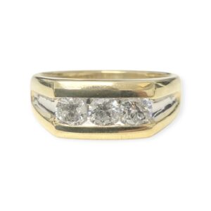 Diamond 1.00ct Ring in 10K Yellow and White Gold