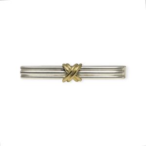 Tiffany & Co Tie Clip in Sterling Silver and 18K Yellow Gold