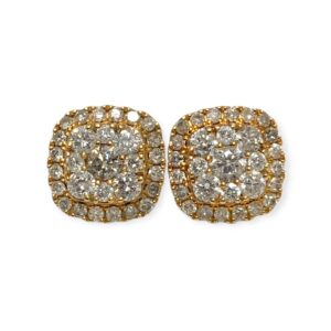 Diamond 1.00ct Earrings in 10K and 9K Yellow Gold