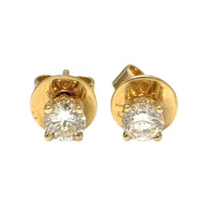 Diamond 0.53ct Earrings In 14k Yellow Gold
