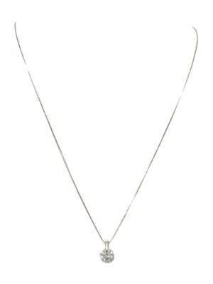 45cm 1.02ct Diamond Necklace In Platinum