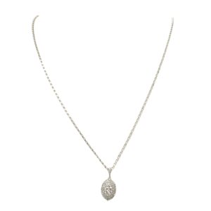 45cm Diamond 0.30ct Necklace In 10K White Gold
