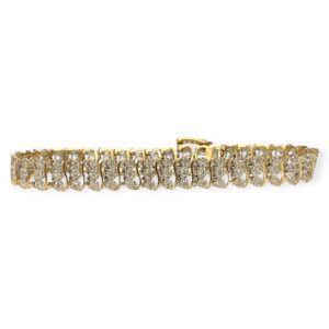 18cm Diamond 1.00ct Bracelet in 10K White and Yellow Gold
