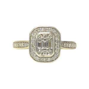Diamond 0.35ct Ring In 9K Yellow Gold