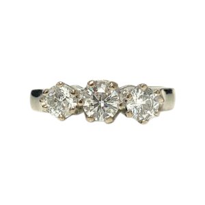 Diamond 0.70ct Ring In 18K White Gold