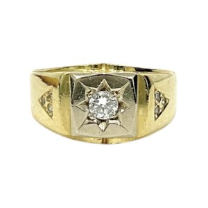 Diamond 0.25ct Ring in 18K Yellow and White Gold