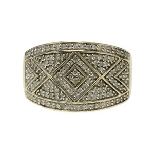 Diamond 0.10ct Ring In 9K Yellow Gold