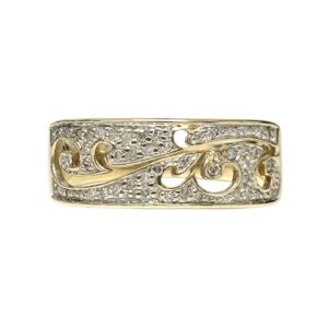 Diamond 0.10ct Ring In 9K Yellow Gold