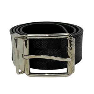 Louis Vuitton Damier Graphite Boston Reversible Buckle Belt Size 90/36