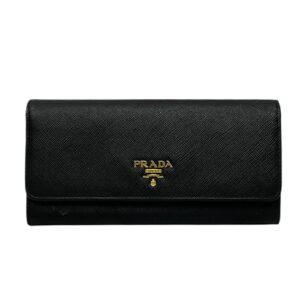 Prada Saffiano Long Flap Wallet