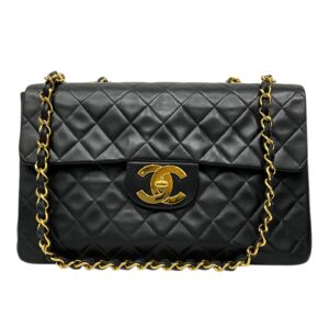 Chanel Vintage Lambskin Jumbo Classic Flap Bag