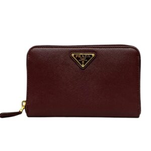 Prada Saffiano Zip Around Wallet