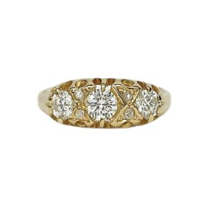 Diamond 0.84ct Ring In 18K Yellow Gold