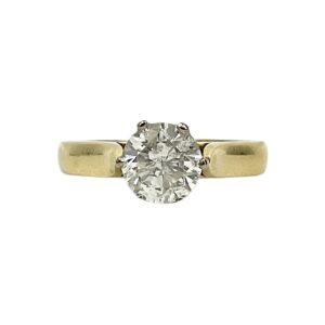Diamond 1.25ct Ring In 18K Yellow and White  Gold