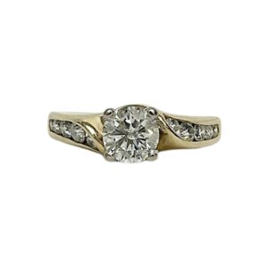Diamond 1.00ct Ring In 14K Yellow  and White Gold