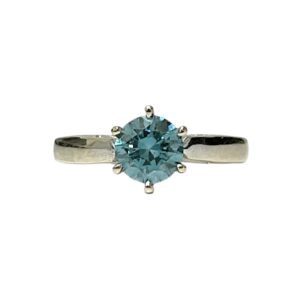 Diamond 0.73ct Ring In 18K White Gold