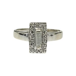 Diamond 0.10ct Ring In 14K White Gold