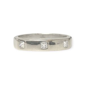 Diamond 0.09ct Ring in 18K White Gold