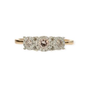 Diamond 0.43ct Ring in 9K White and Rose Gold