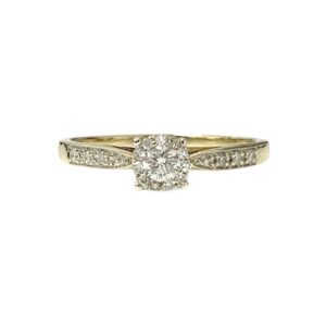 Diamond 0.20ct Ring In 9K Yellow Gold