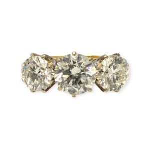 Diamond 3.25ct Ring in 18K Yellow and White Gold