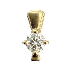 Diamond 0.33ct Pendant In 18K Yellow Gold