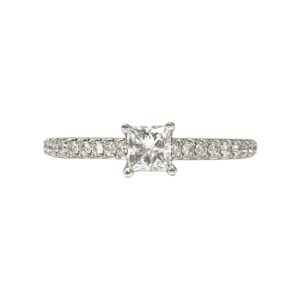 Diamond 0.95ct Ring In 14K White Gold