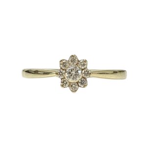 Diamond 0.15ct Ring In 10K Yellow Gold