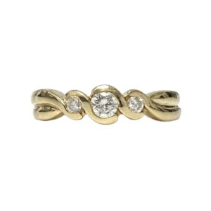 Diamond 0.25ct Ring In 18K Yellow Gold