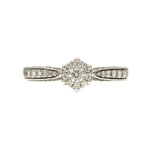 Diamond 0.20ct Ring In 9K White Gold