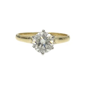 Diamond 1.56ct Ring In 18K Yellow Gold and Platinum