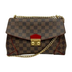 Louis Vuitton Damier Ebene Caissa Chain Clutch Bag