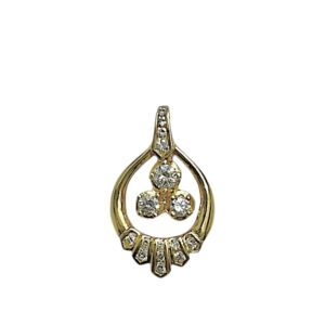 Diamond 0.25ct Pendant In 20K Yellow Gold