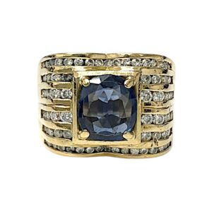 Sapphire and Diamond 1.15ct Ring In 20k Yellow Gold