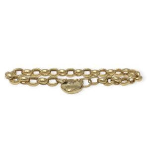 20.5cm Diamond 0.03ct Bracelet in 9K Yellow Gold