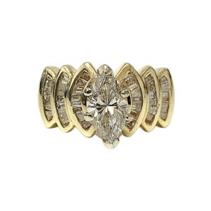 Diamond 1.43ct Ring In 14K Yellow Gold