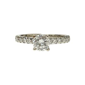 Diamond 0.82ct Ring In 14K White Gold